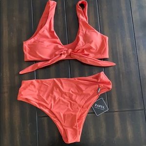 Zaful Coral Bathing Suit